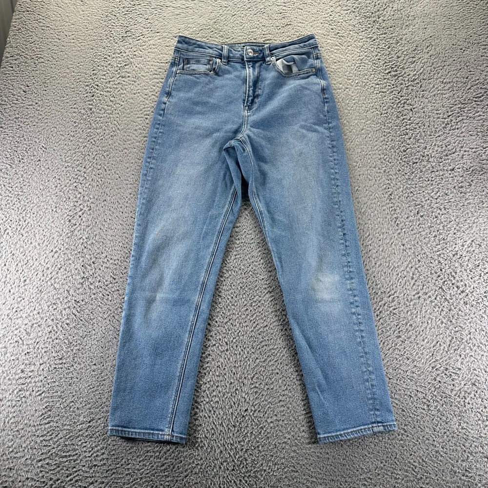 American Eagle Outfitters Jeans Womens 4 Blue Cotton Denim Mom Faded‎ Stretch
